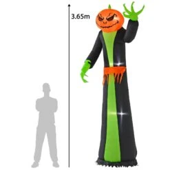 12ft LED Inflatable Pumpkin Monster Green Halloween Decoration 8 12ft LED Inflatable Pumpkin Monster Green Halloween Decoration -Halloween Costumes Store XS7374 4 opt