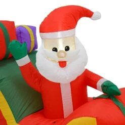 10ft LED Inflatable Santa Sleigh 3 Reindeer Christmas Decoration -Halloween Costumes Store XS7385 6 opt