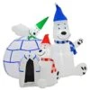 6ft Inflatable Igloo LED Disco Lights Polar Bears Decoration 1 6ft Inflatable Igloo LED Disco Lights Polar Bears Decoration -Halloween Costumes Store XS7386 1 opt
