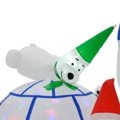 6ft Inflatable Igloo LED Disco Lights Polar Bears Decoration -Halloween Costumes Store XS7386 5 opt