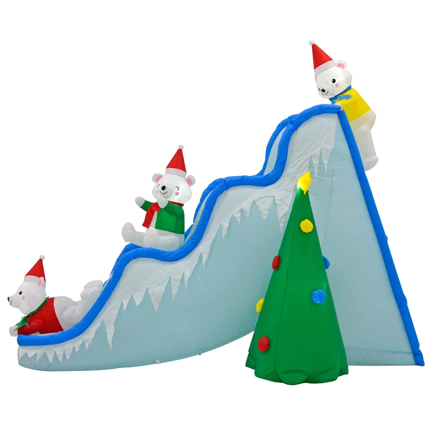 9ft Inflatable Light Up Polar Bear Slide Tree Christmas Decoration 4 9ft Inflatable Light Up Polar Bear Slide Tree Christmas Decoration - Image 2