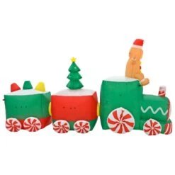 10ft Inflatable Gingerbread Man Train LED Christmas Decoration -Halloween Costumes Store XS7389 3 opt