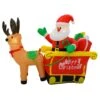 6ft LED Inflatable Santa Sleigh 2 Reindeer Christmas Decoration -Halloween Costumes Store XS7391 1 opt