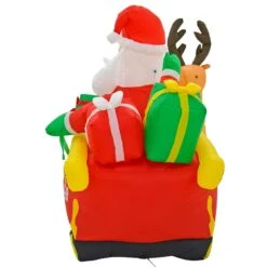 6ft LED Inflatable Santa Sleigh 2 Reindeer Christmas Decoration -Halloween Costumes Store XS7391 3 opt