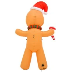 8ft Inflatable Gingerbread Man Candy Cane LED Christmas Decoration -Halloween Costumes Store XS7393 3 opt