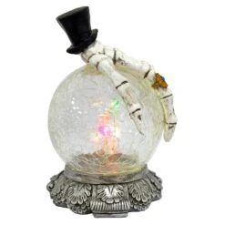 Skeleton Hand LED Crackle Glass Ball Halloween Decoration 20cm -Halloween Costumes Store XS7408 3 opt
