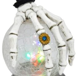 Skeleton Hand LED Crackle Glass Ball Halloween Decoration 20cm -Halloween Costumes Store XS7408 4 opt