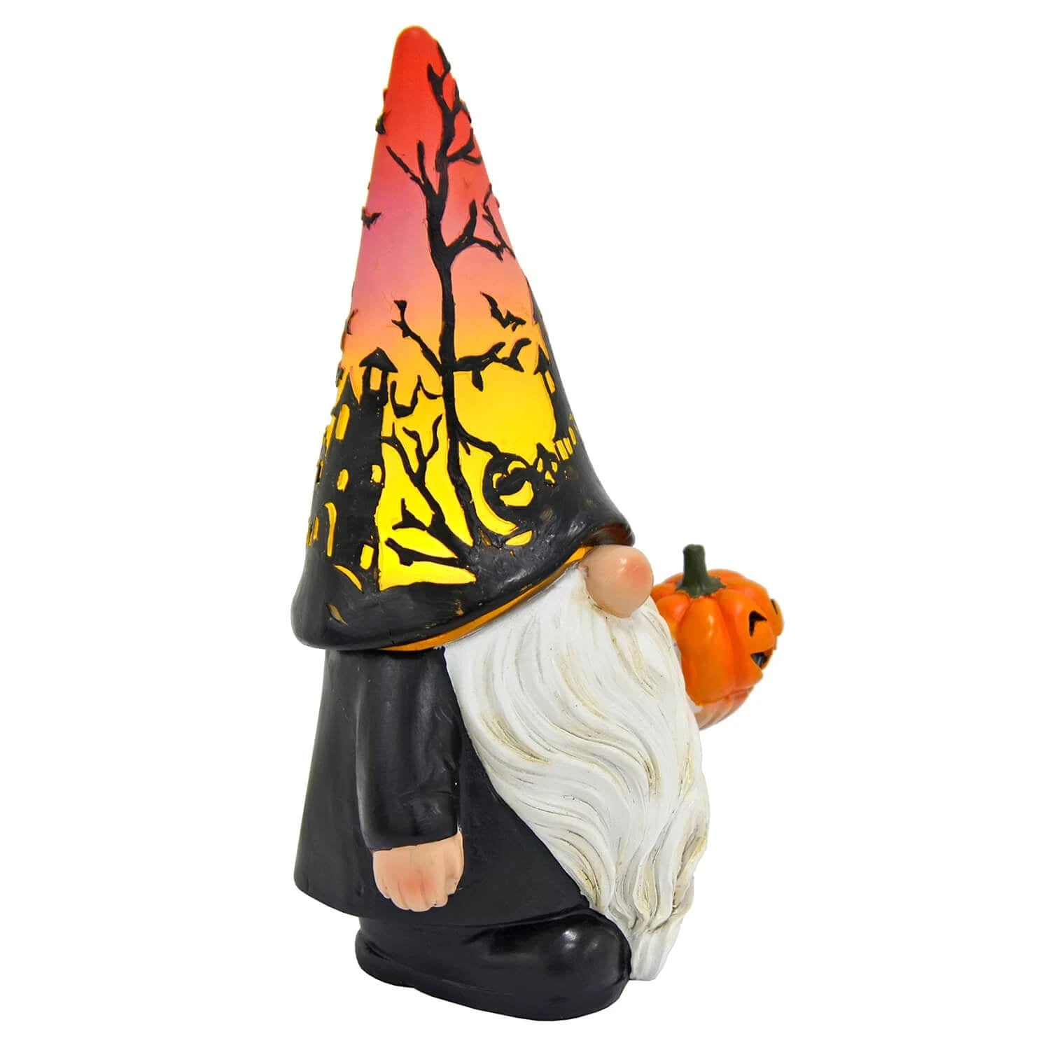Light Up Halloween Gnome With Pumpkin Figure Decoration 20cm 5 Light Up Halloween Gnome With Pumpkin Figure Decoration 20cm - Image 3