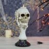 Skull Candle Holder Skeleton Hand Halloween Decoration 22cm -Halloween Costumes Store XS7412 LS 1 opt