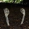 Set Of 2 LED Skeleton Arm Garden Stakes Halloween Decoration 46cm 1 Set Of 2 LED Skeleton Arm Garden Stakes Halloween Decoration 46cm -Halloween Costumes Store XS7418 LS 1 opt