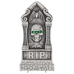 Light Up Skull Tombstone Halloween Decoration Party Prop 90cm -Halloween Costumes Store XS7430 1 opt