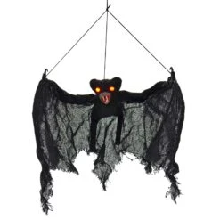 Light Up Black Bat Halloween Decoration Red Eyes 73cm -Halloween Costumes Store XS7434 1 opt