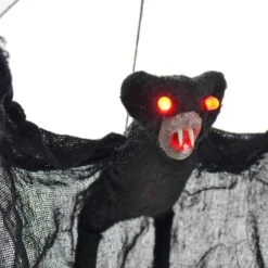 Light Up Black Bat Halloween Decoration Red Eyes 73cm -Halloween Costumes Store XS7434 2 opt