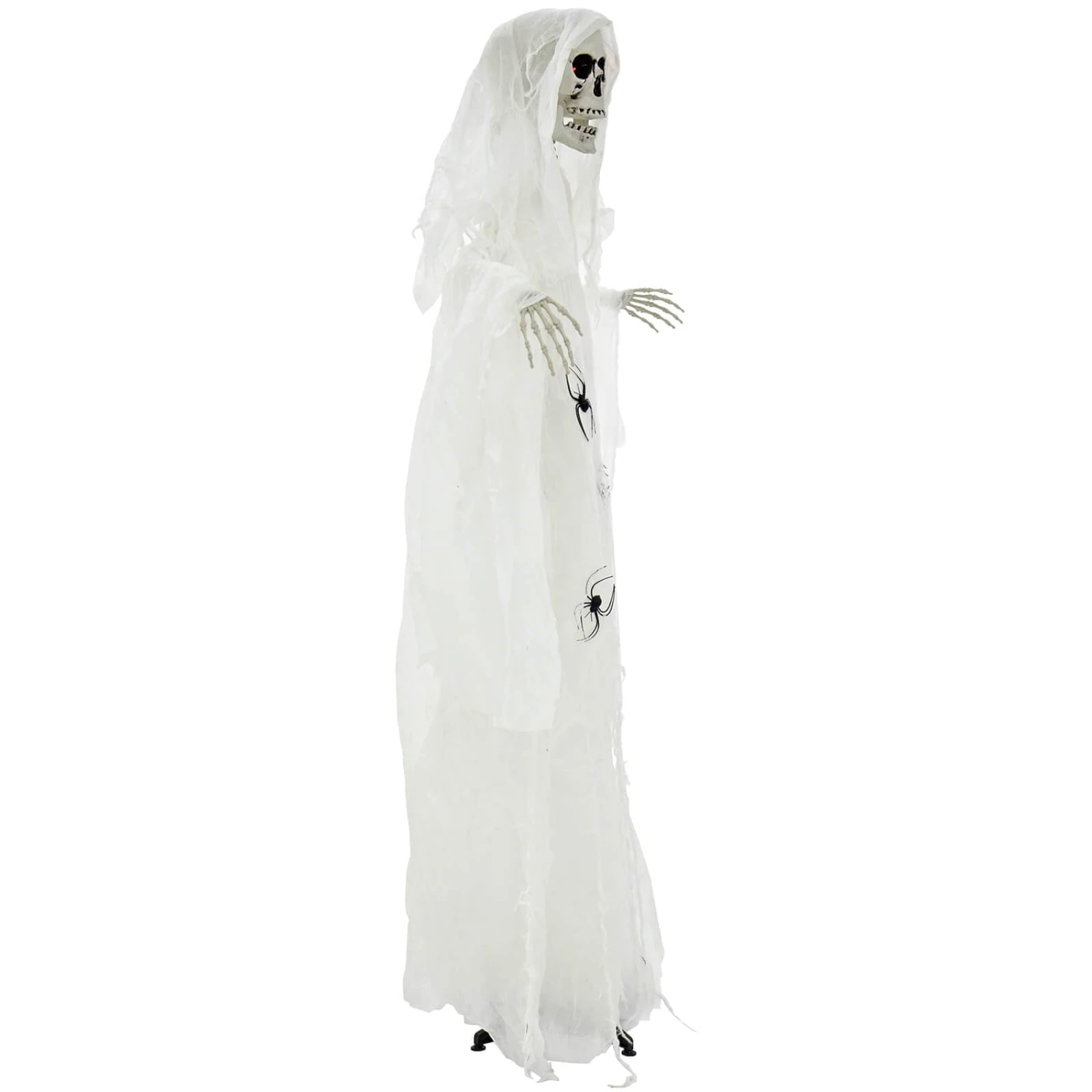 6ft Standing Skeleton Light Up Red Eyes Scream Sounds Spiders 4 6ft Standing Skeleton Light Up Red Eyes Scream Sounds Spiders - Image 2