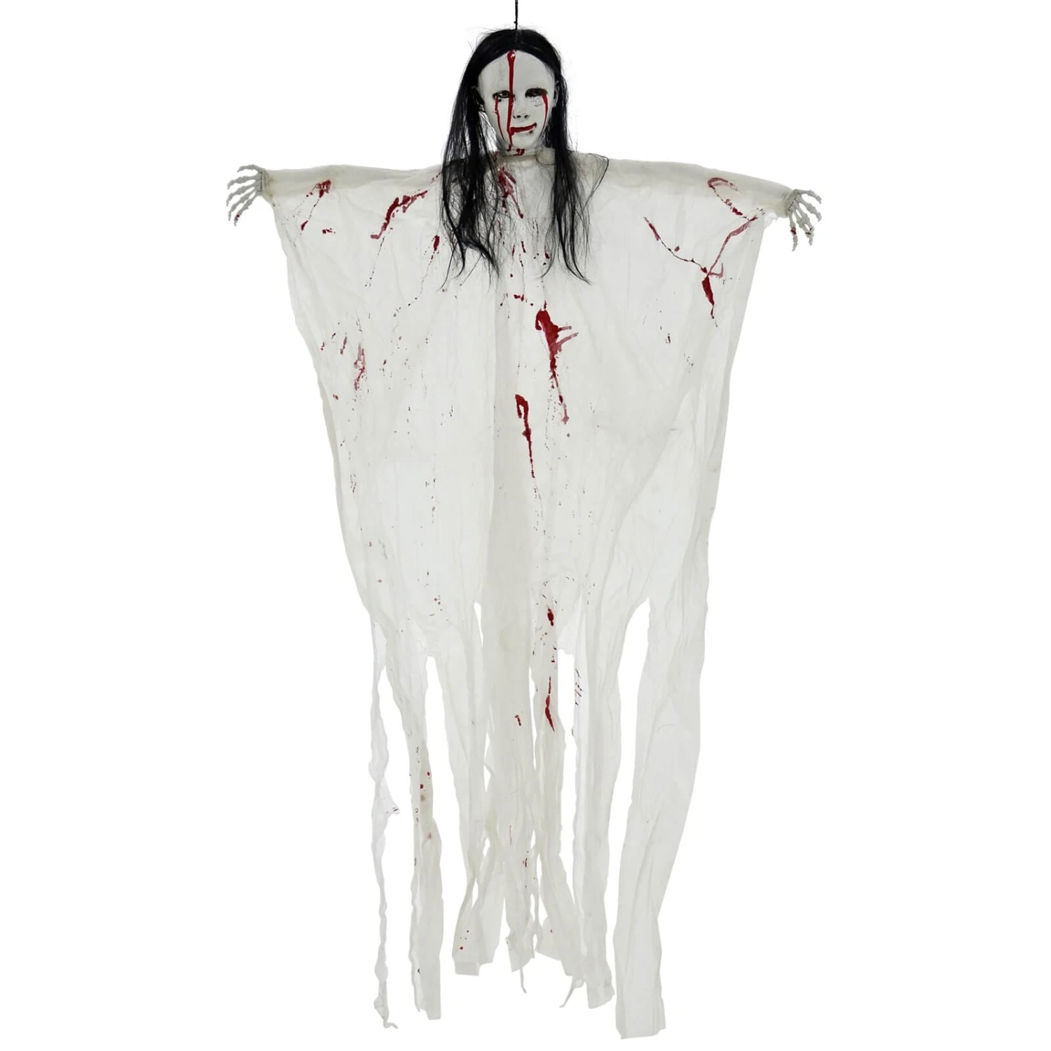 Life Size Hanging Vampiress White Shroud Halloween Decoration 3 Life Size Hanging Vampiress White Shroud Halloween Decoration