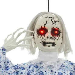 Light Up Scary Doll Red Eyes Sounds Halloween Decoration 60cm -Halloween Costumes Store XS7444 2 opt