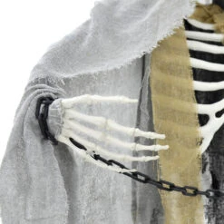 5ft Hanging Skeleton Flashing Eyes Chains Grey Decoration -Halloween Costumes Store XS7449 3 opt