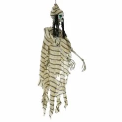 5ft Hanging Pirate Ghost Light Up Eyes Skeleton Decoration -Halloween Costumes Store XS7454 3 opt