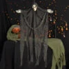 Hanging Skeleton With Chains Black Robe Ghost Decoration 60cm -Halloween Costumes Store XS7456 LS 1 opt