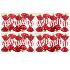 Pack Of 20 Sweetie Baubles Tree Decorations Red White Candy 11cm -Halloween Costumes Store XS7466 4 1 opt