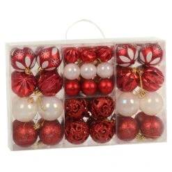 67pc Christmas Tree Baubles Set Mixed Size Design Decorations -Halloween Costumes Store XS7477 1 opt