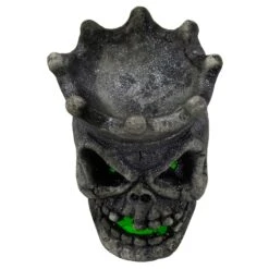 Light Up Skull Crown Candy Holder Halloween Decoration Grey 24cm -Halloween Costumes Store XS7492 2 opt