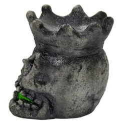 Light Up Skull Crown Candy Holder Halloween Decoration Grey 24cm -Halloween Costumes Store XS7492 3 opt