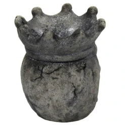 Light Up Skull Crown Candy Holder Halloween Decoration Grey 24cm -Halloween Costumes Store XS7492 4 opt