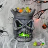 Light Up Skull Crown Candy Holder Halloween Decoration Grey 24cm 2 Light Up Skull Crown Candy Holder Halloween Decoration Grey 24cm -Halloween Costumes Store XS7492 LS 1 opt