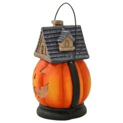 Pumpkin House Lantern Candle Holder Halloween Decoration 38cm -Halloween Costumes Store XS7493 2 opt