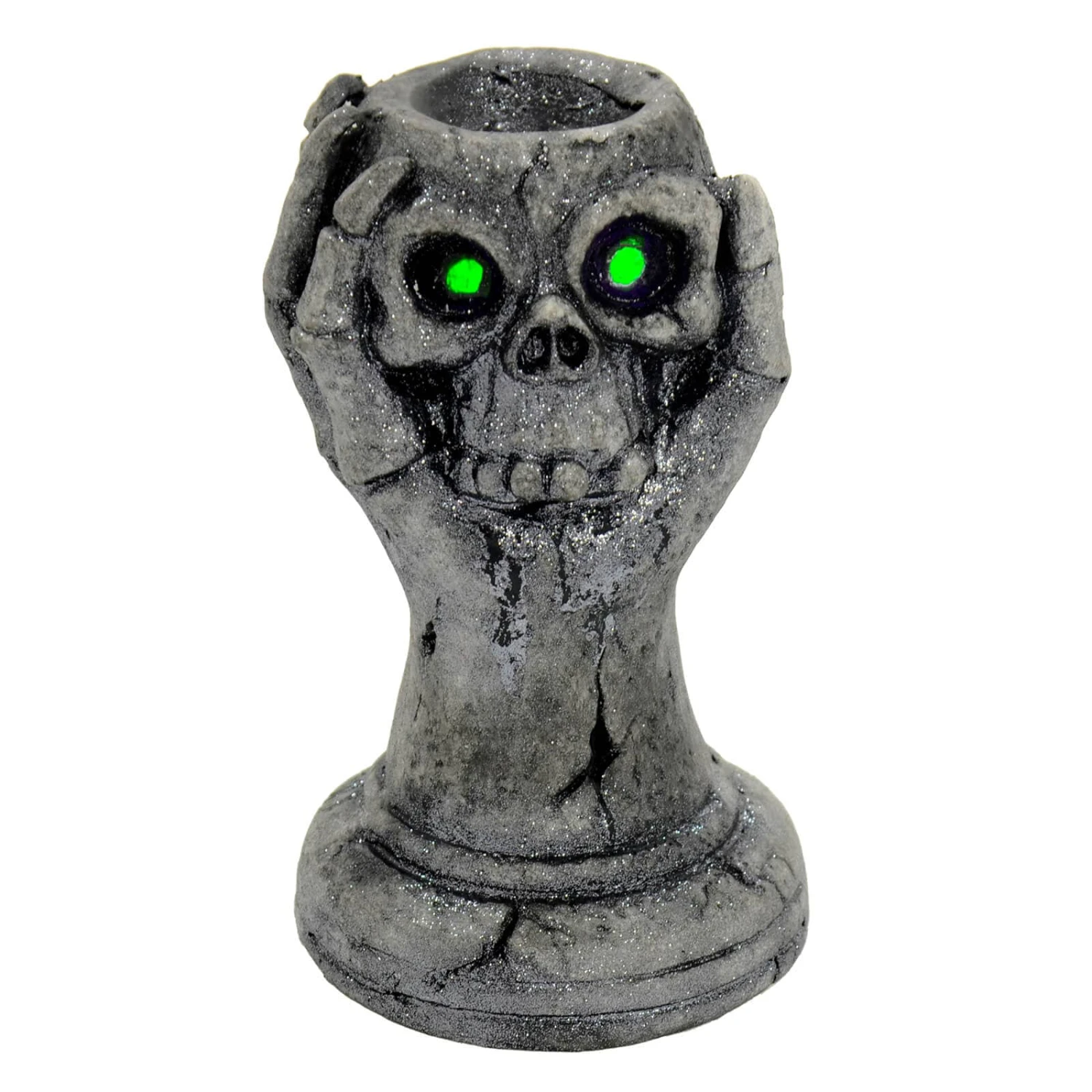 Light Up Skull Hand Candy Holder Halloween Decoration Grey 29cm 4 Light Up Skull Hand Candy Holder Halloween Decoration Grey 29cm - Image 2