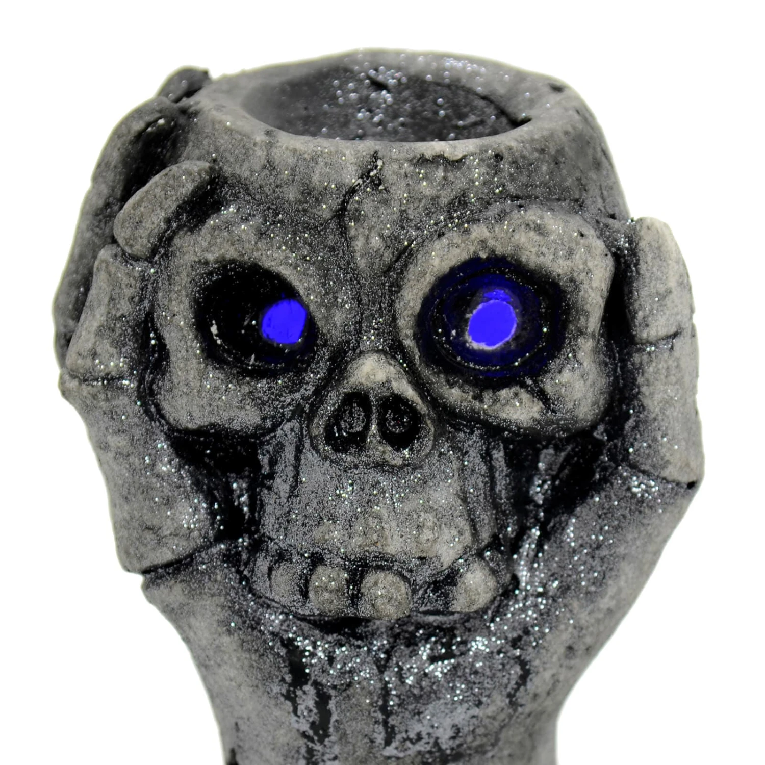 Light Up Skull Hand Candy Holder Halloween Decoration Grey 29cm 6 Light Up Skull Hand Candy Holder Halloween Decoration Grey 29cm - Image 4