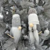 Pair Of Grey White Gonks Christmas Tree Decorations 17cm 2 Pair Of Grey White Gonks Christmas Tree Decorations 17cm -Halloween Costumes Store XS7521 LS 1 opt