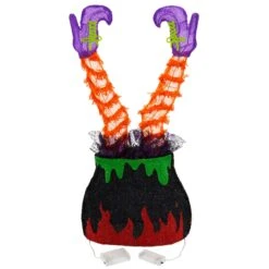 Light Up Witch Legs In Cauldron Halloween Decoration 72cm 11 Light Up Witch Legs In Cauldron Halloween Decoration 72cm -Halloween Costumes Store XS7534 4 opt