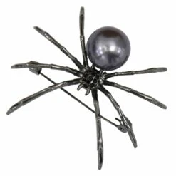 Halloween Door Bow Orange Black Net Diamante Spider Pin -Halloween Costumes Store XS7576 4 opt