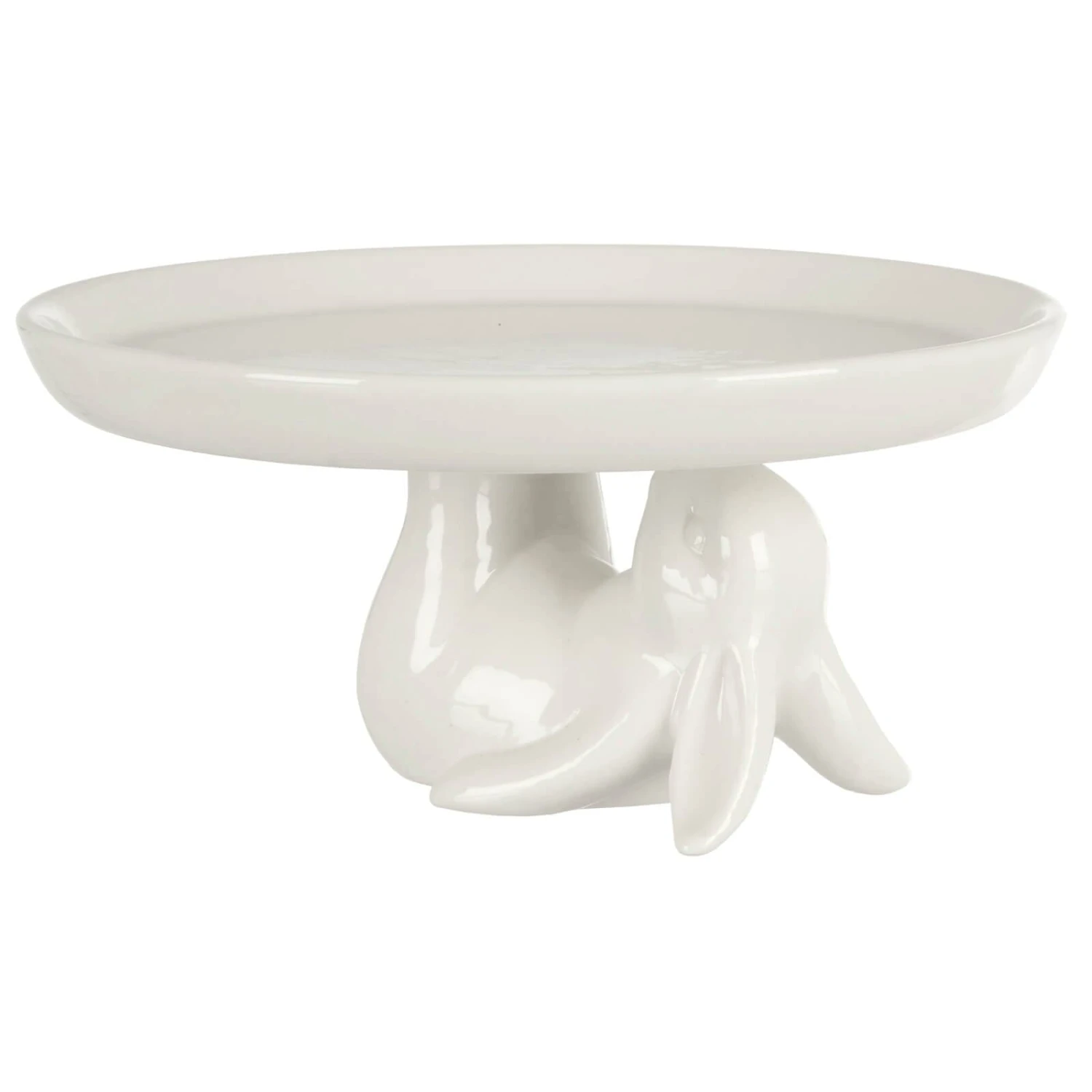 Easter Bunny Cupcake Stand Display Plate White Rabbit Porcelain 4 Easter Bunny Cupcake Stand Display Plate White Rabbit Porcelain - Image 2