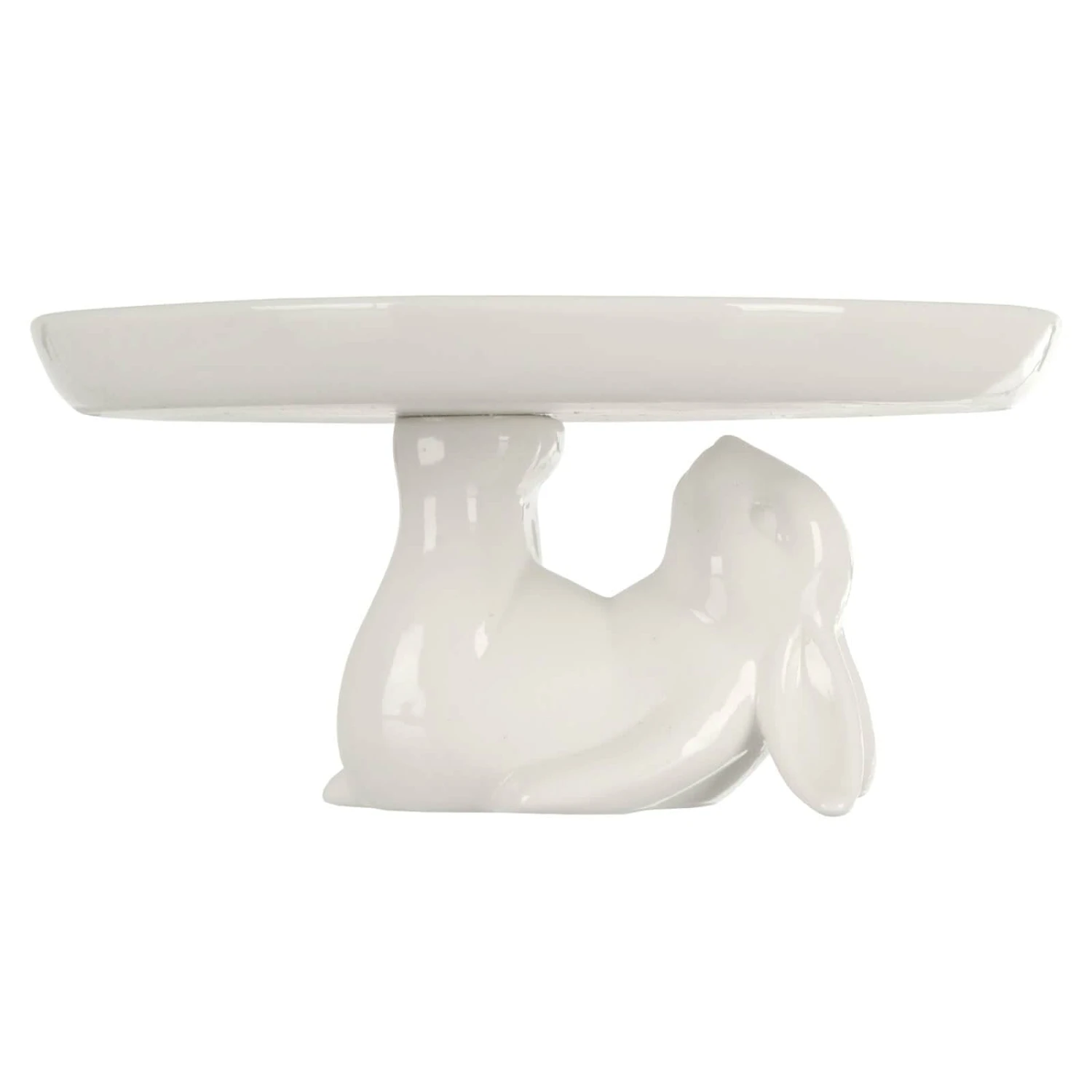 Easter Bunny Cupcake Stand Display Plate White Rabbit Porcelain 5 Easter Bunny Cupcake Stand Display Plate White Rabbit Porcelain - Image 3