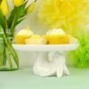 Easter Bunny Cupcake Stand Display Plate White Rabbit Porcelain