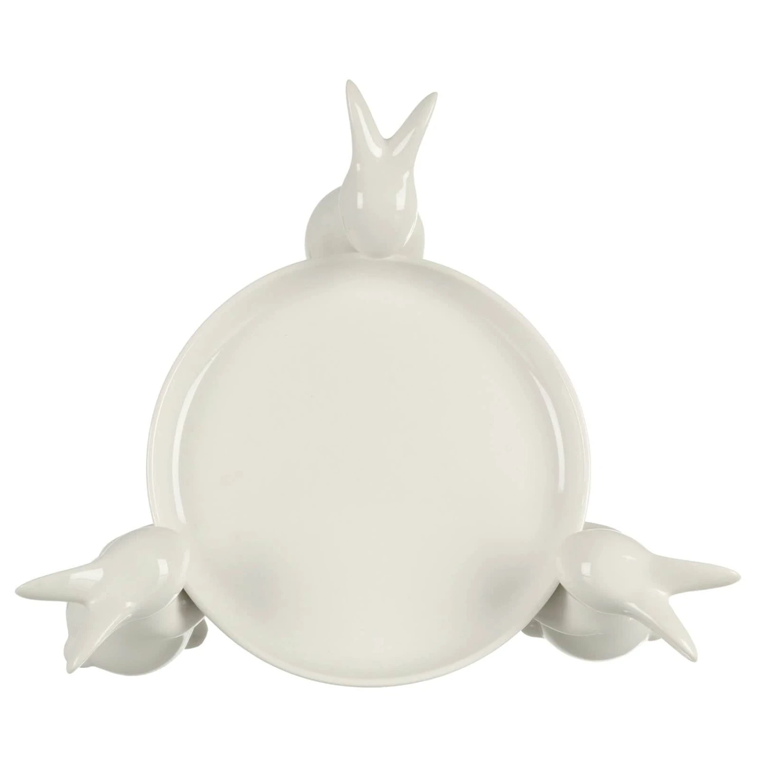 White Rabbits Easter Cupcake Display Plate Sweets Porcelain 7 White Rabbits Easter Cupcake Display Plate Sweets Porcelain - Image 5