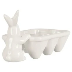 Easter Bunny Egg Carton Candy Holder White Rabbit Decoration -Halloween Costumes Store XS7589 4 opt