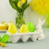 Easter Bunny Egg Carton Candy Holder White Rabbit Decoration 1 Easter Bunny Egg Carton Candy Holder White Rabbit Decoration -Halloween Costumes Store XS7589 LS 1 opt