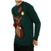 Mens Christmas Jumper Rudolph Stag Head Green Black Fun -Halloween Costumes Store a246758d af75 4614 800c 3e58b24e385b