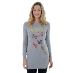 Womens Novelty Sequin Prosecco HO HO HO Tunic Christmas Jumper -Halloween Costumes Store d9244550 1e56 4009 aa51 b18e201b3c1b