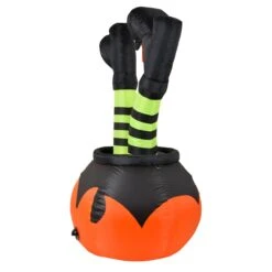 Giant 6ft Pumpkin And Witches Legs Light Up Inflatable Halloween Outdoor Decoration -Halloween Costumes Store xs4238 1600 2 07165