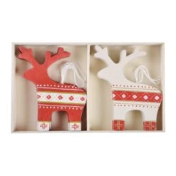 Set Of 6 Wooden Reindeer Christmas Tree Decorations Boxed -Halloween Costumes Store xs4517 1600 3 36435.1496762513.1100.1100